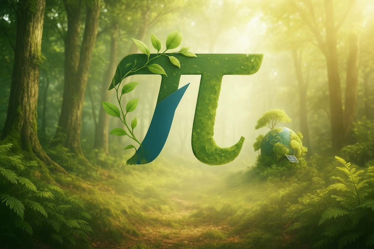 TOKENPI logo with a green leafy design in a forest setting