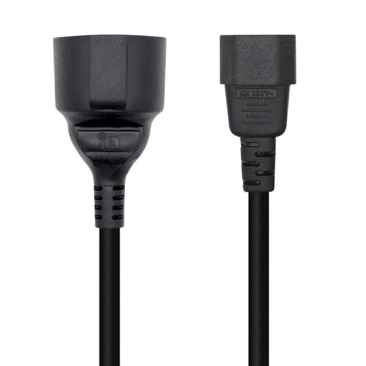 Adaptador Alimentación Aisens A132-0467/ C14 Macho - CEE7 Hembra/ 25cm/ Negro-0
