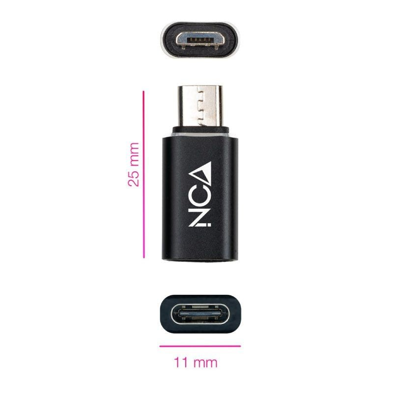 Adaptador Nanocable 10.02.0014/ MicroUSB Macho - USB Tipo-C Hembra-0