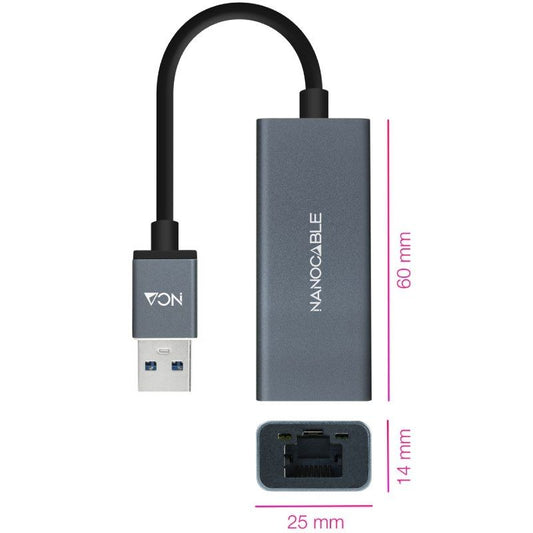 Adaptador USB 3.0 - RJ45 Nanocable 10.03.0405/ 1000Mbps-0