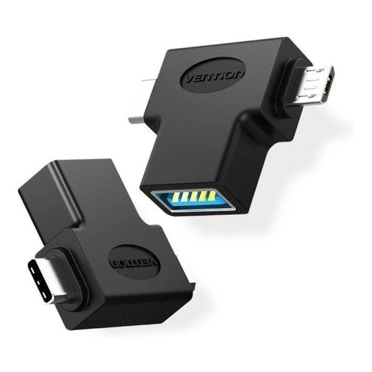 Adaptador USB 3.0 Vention CDIB0/ USB Tipo-C Macho - MicroUSB Macho-0
