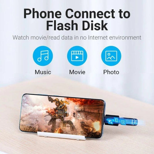 Adaptador USB 3.0 Vention CDUB0/ USB Tipo-C Macho - USB Hembra-0