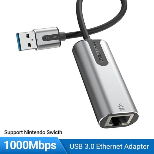 Adaptador USB 3.0 - RJ45 Vention CEWHB/ 1000Mbps-0