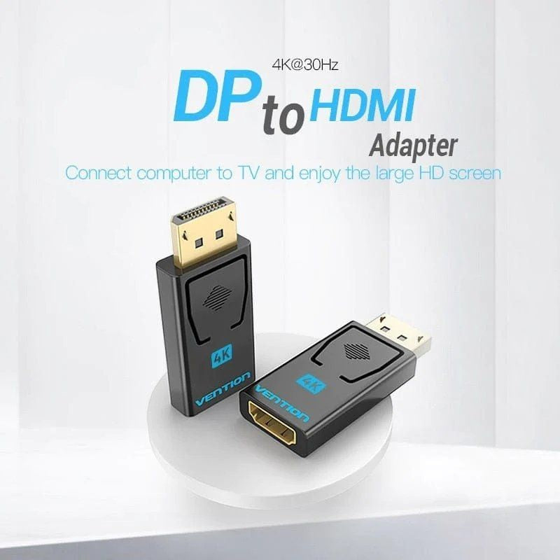 Adaptador HDMI 4K Vention HBPB0/ DisplayPort Macho - HDMI Hembra-0
