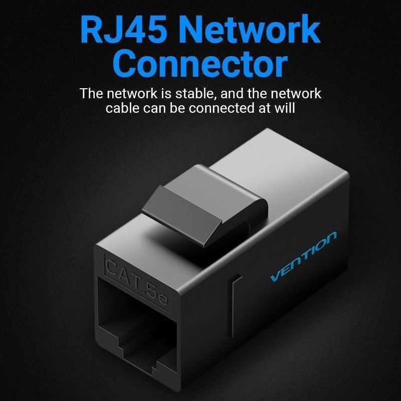 Adaptador Conector RJ45 VDD-B07-B Cat5e UTP/ RJ45 Hembra - RJ45 Hembra/ Negro-0